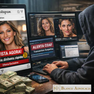 quadrilha que aplicava fraudes online usando deepfakes — vídeos e imagens gerados por inteligência artificial que reproduziam celebridades